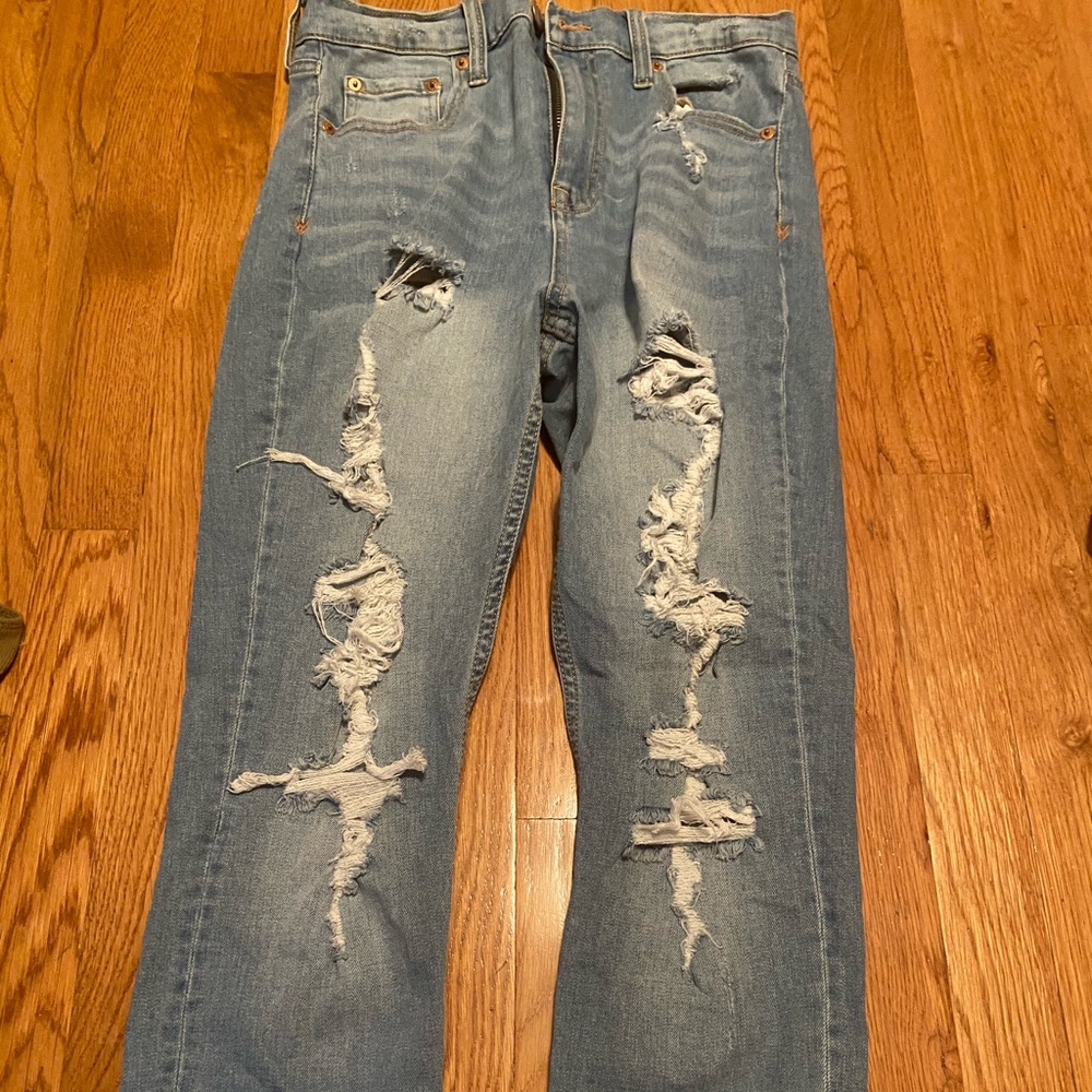 Aeropostale Ripped Light Washed Jeans